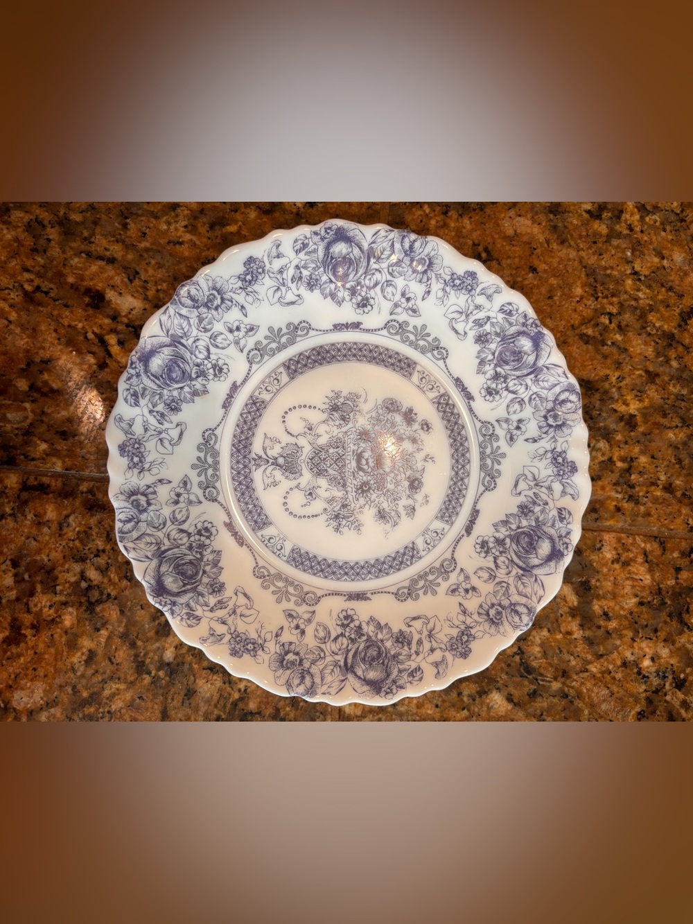 Arcopal Honorine Blue & White Salad Dessert Plate Made in France 4 Available